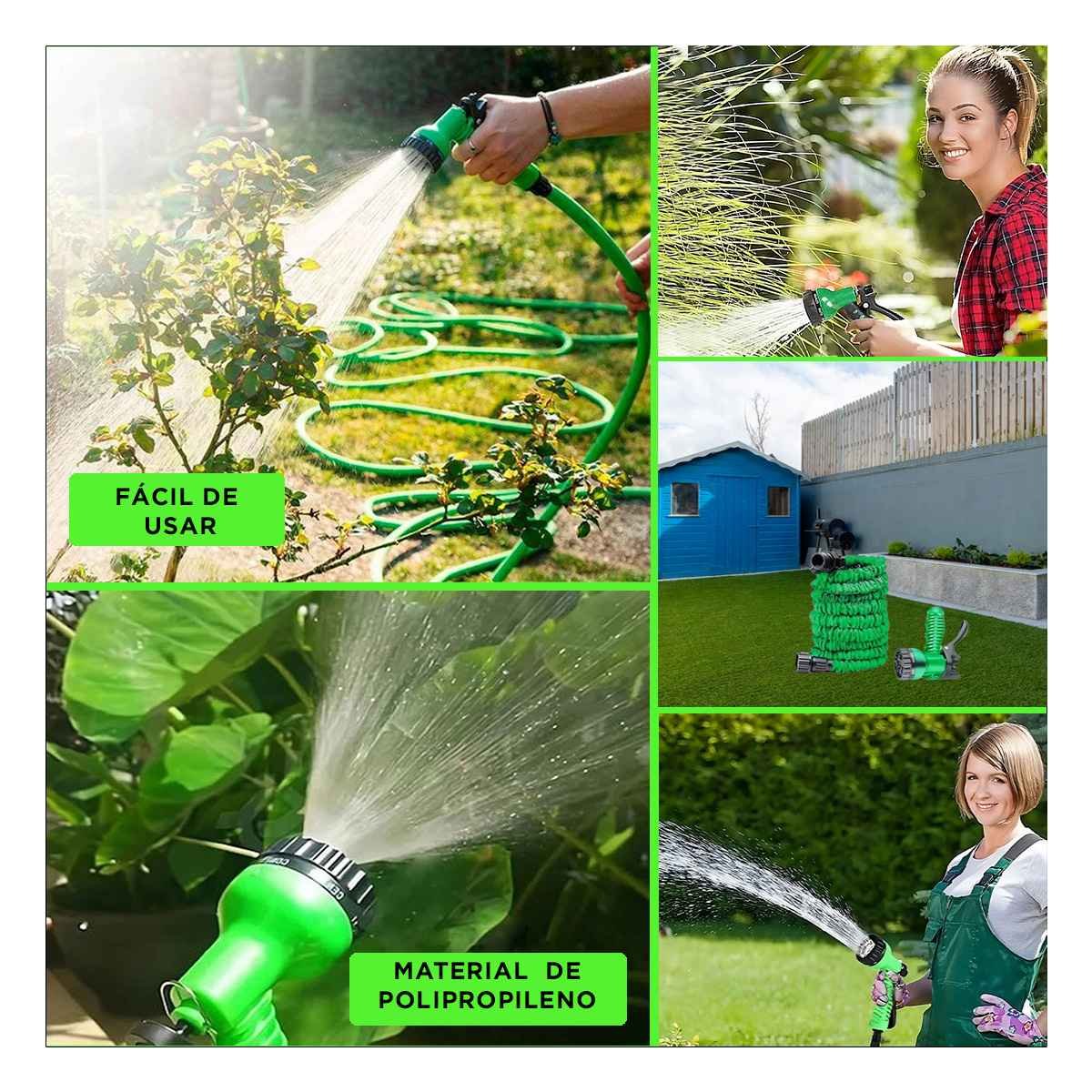 PACK4 IMPLEMENTO DE RIEGO AJUSTABLE DE 30 METROS PARA JARDÍN Y USO DOMÉSTICO Y+REGALO STICKER - 2