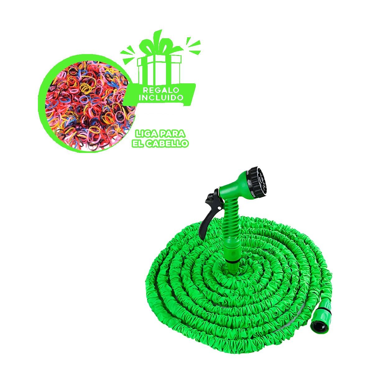 MANGUERA RETRÁCTIL DE 30 METROS PARA RIEGO CÓMODO EN JARDÍN Y HOGAR Y+LIGAS REGALO - 2