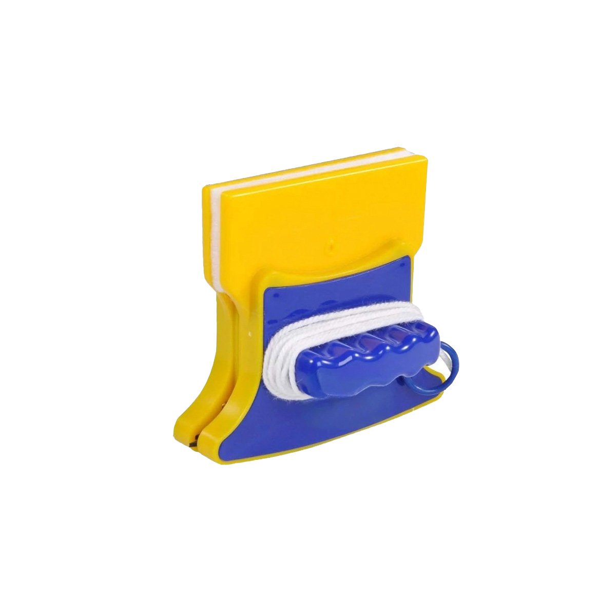 LIMPIEZA VIDRIOS MAGNETICO CUADRADO AZUL AMARILLO PARA CASA Y VENTANAS GRANDES Y+LIGAS REGALO - 5