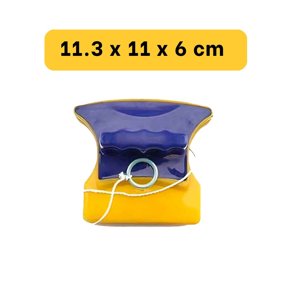 PACK2 BRILLO VIDRIOS MAGNETICO CUADRADO AZUL AMARILLO PARA HOGAR MODERNO Y+PAPEL REGALO - 4