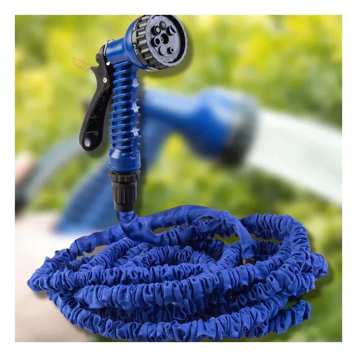 MANGUERA FLEXIBLE 30 METROS - AZUL PARA JARDIN Y RIEGO EN CASA - 1