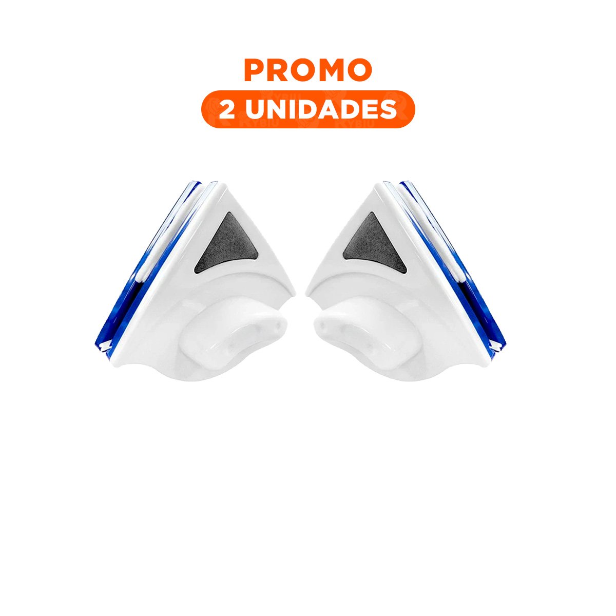 PACK2 UTENSILIO VIDRIOS MAGNETICO TRIANGULAR AZUL AMARILLO PARA LIMPIEZA HOGAR Y+REGALO STICKER - 1