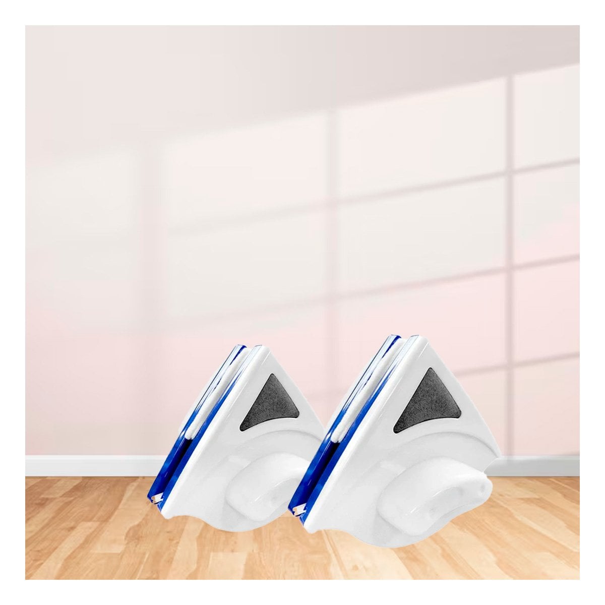 PACK2 UTENSILIO VIDRIOS MAGNETICO TRIANGULAR AZUL AMARILLO PARA LIMPIEZA HOGAR Y+REGALO STICKER - 5