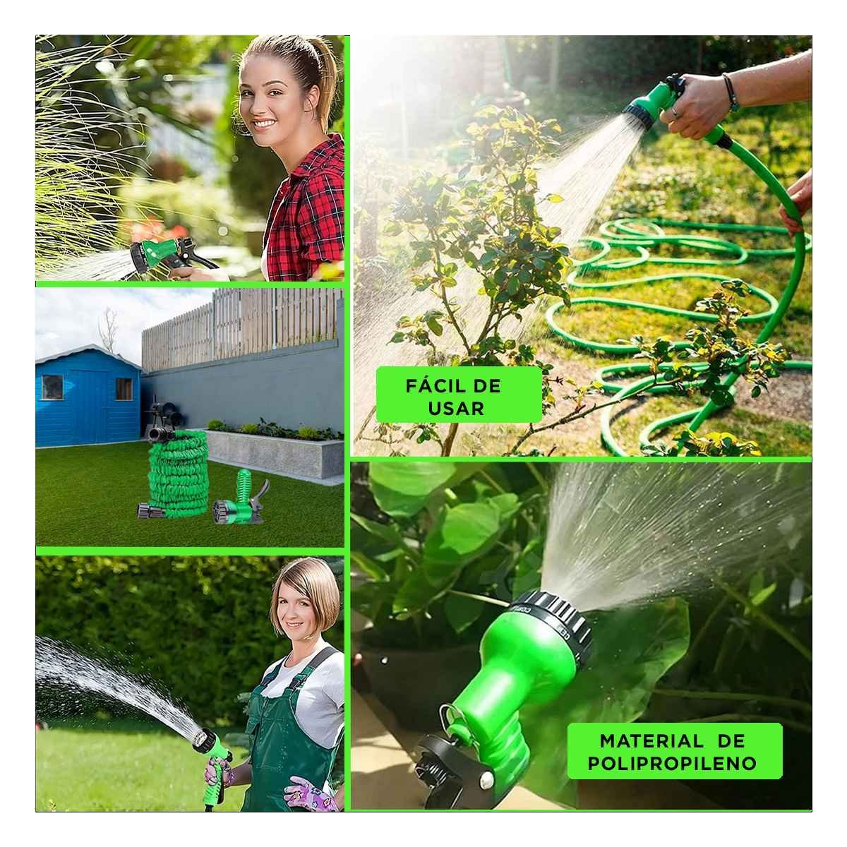 PACK6 OPCIÓN DE RIEGO FLEXIBLE DE 30 METROS PARA JARDÍN EN CASA Y+PAPEL REGALO - 3