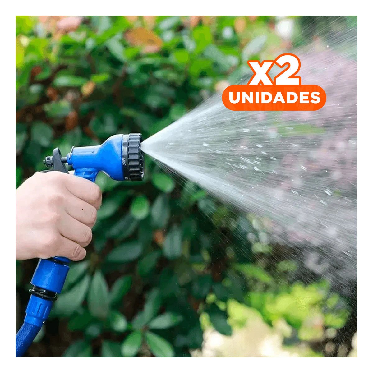 PACK2 MANGUERA JARDIN 30 METROS - AZUL FLEXIBLE PARA REGAR PLANTAS EN HOGAR - 1