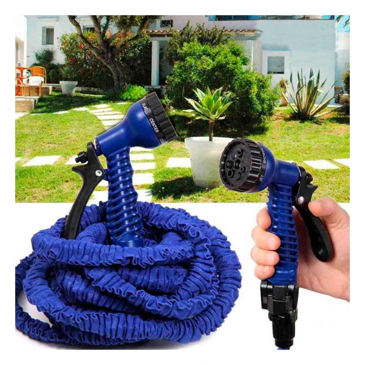 PACK2 MANGUERA JARDIN 30 METROS - AZUL FLEXIBLE PARA REGAR PLANTAS EN HOGAR - 3