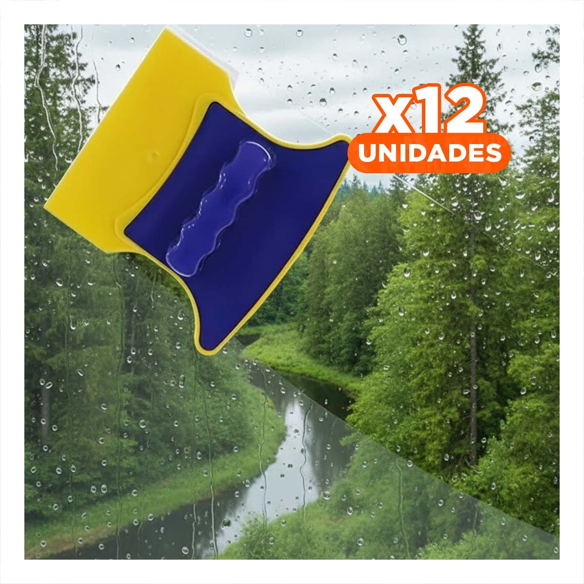 PACK12 HERRAMIENTA VIDRIOS MAGNETICO CUADRADO AZUL AMARILLO PARA HOGAR Y+REGALO STICKER - 1