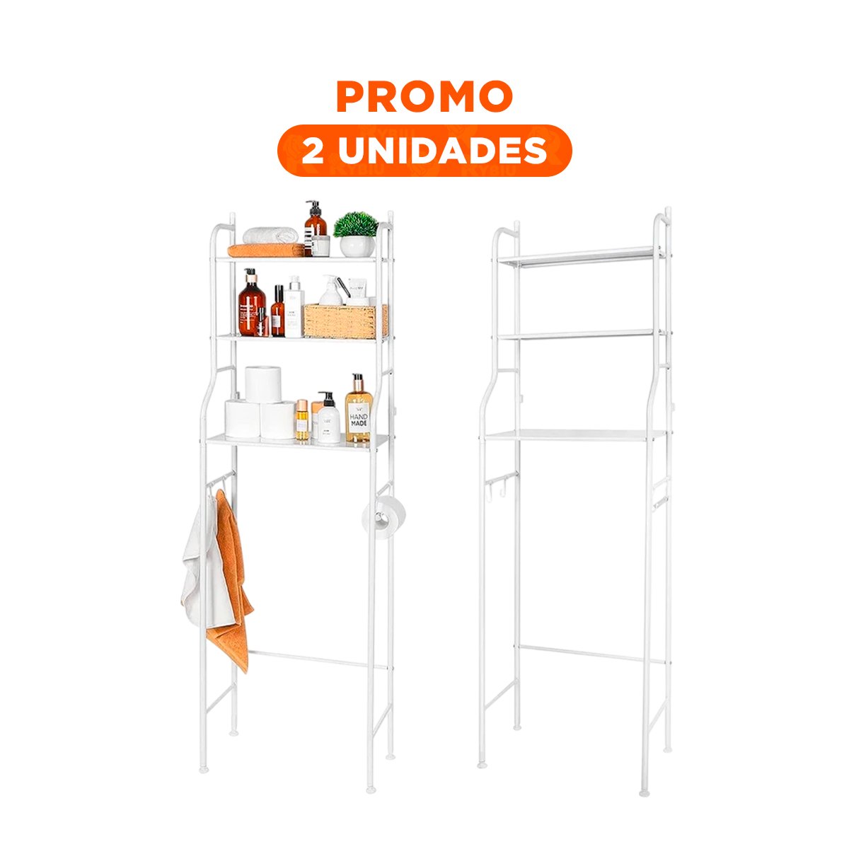 PACK2 BASE CUADRADA BLANCA PARA PARED EN ZONAS DE HOGAR CON USO FUNCIONAL Y+REGALO STICKER - 1
