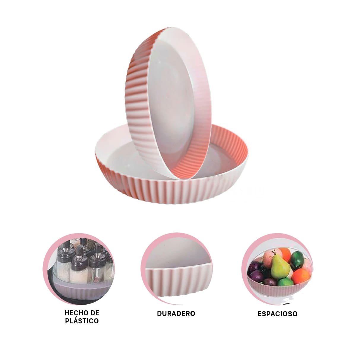 SOPORTE PARA ESPECIAS PLASTICO 30.5X6X30.5CM FACIL INSTALACION ROSADO Y+POST IT - 5