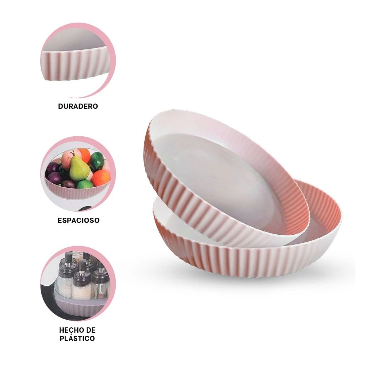SOPORTE PARA ESPECIAS PLASTICO 30.5X6X30.5CM AHORRO DE ESPACIO ROSADO Y+PAPEL REGALO - 5