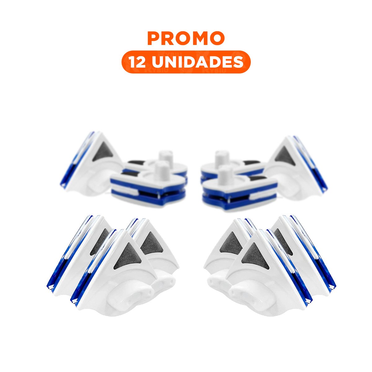 PACK12 COMPLEMENTO VIDRIOS MAGNETICO TRIANGULAR AZUL AMARILLO PARA CASA Y HOGAR - 1