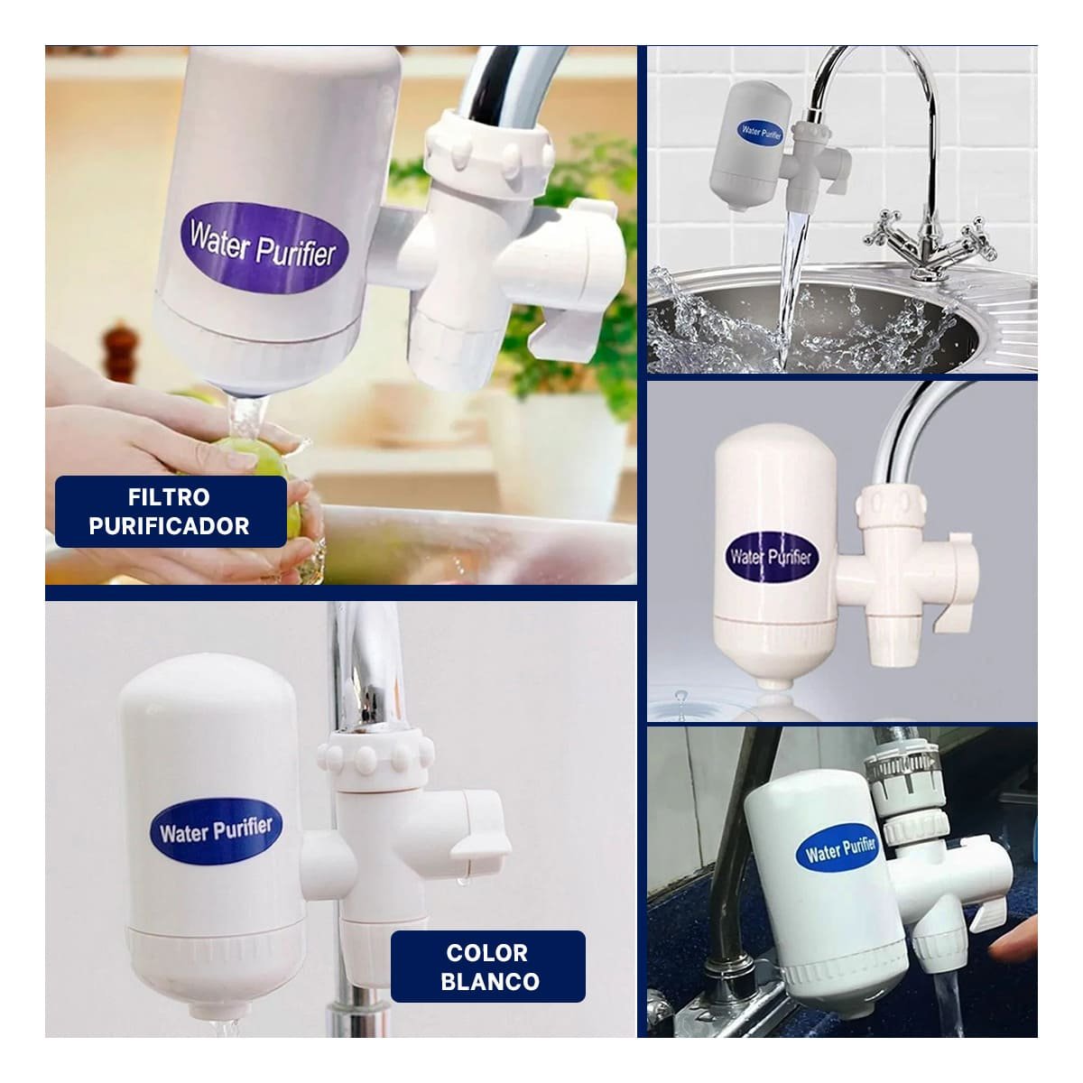 PURIFICADOR DE AGUA BLANCO PARA COCINA Y HOGAR CON FILTRO SEGURO Y USO DIARIO - 2