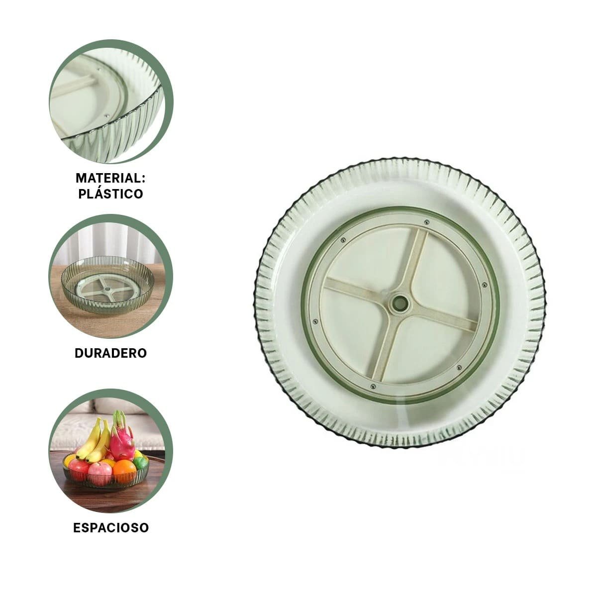 SOPORTE PARA ESPECIAS PLASTICO 30.5X6X30.5CM AHORRO ESPACIO VERDE Y+PAPEL REGALO - 5