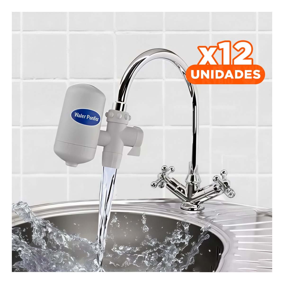 PACK12 SOLUCIONADOR DE AGUA BLANCO PARA HOGAR CON FILTRADO CONSTANTE Y SEGURO Y+PAPEL REGALO - 1