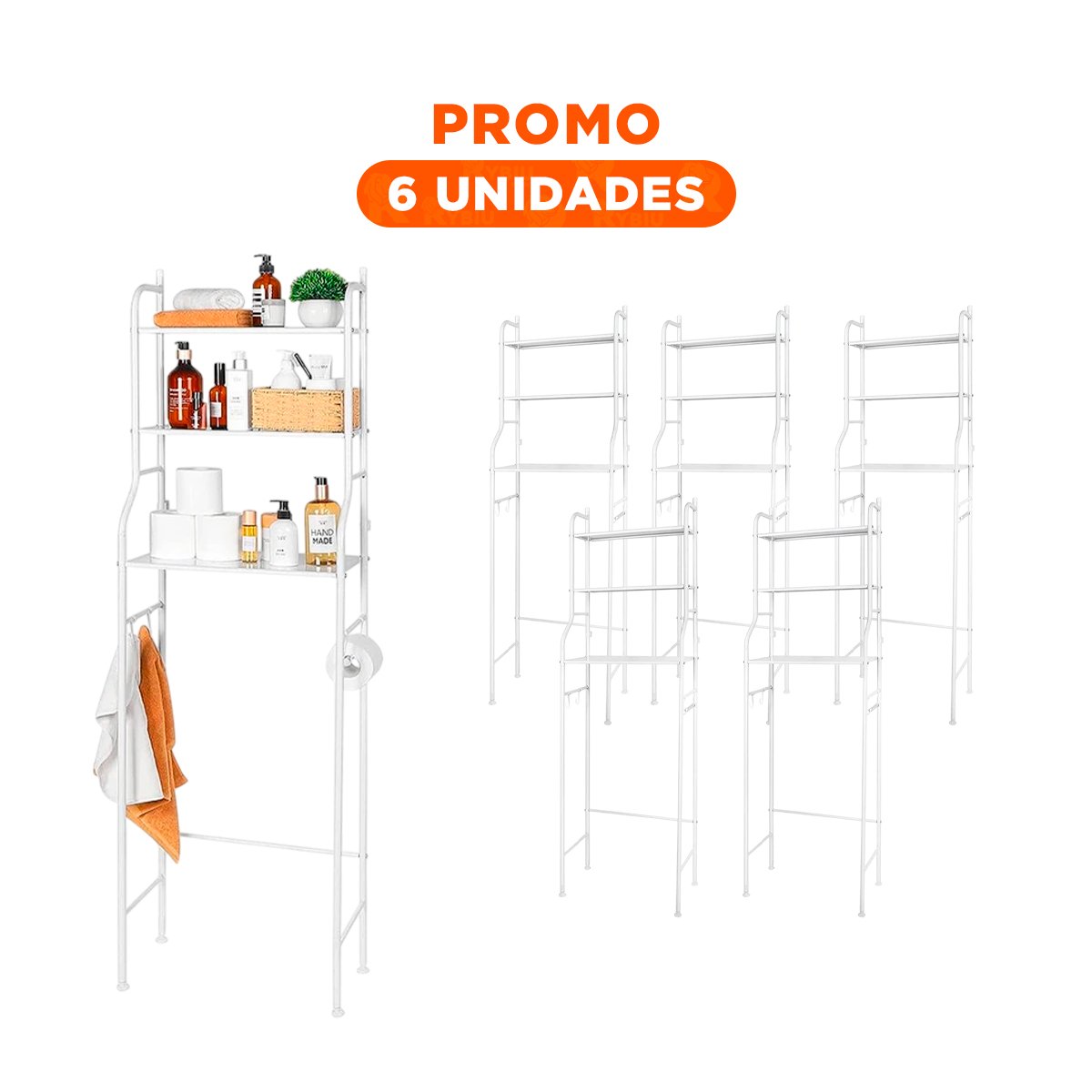 PACK6 MODULO MURAL CUADRADO BLANCO PARA DECORAR Y ORDENAR EL HOGAR Y+REGALO STICKER - 1