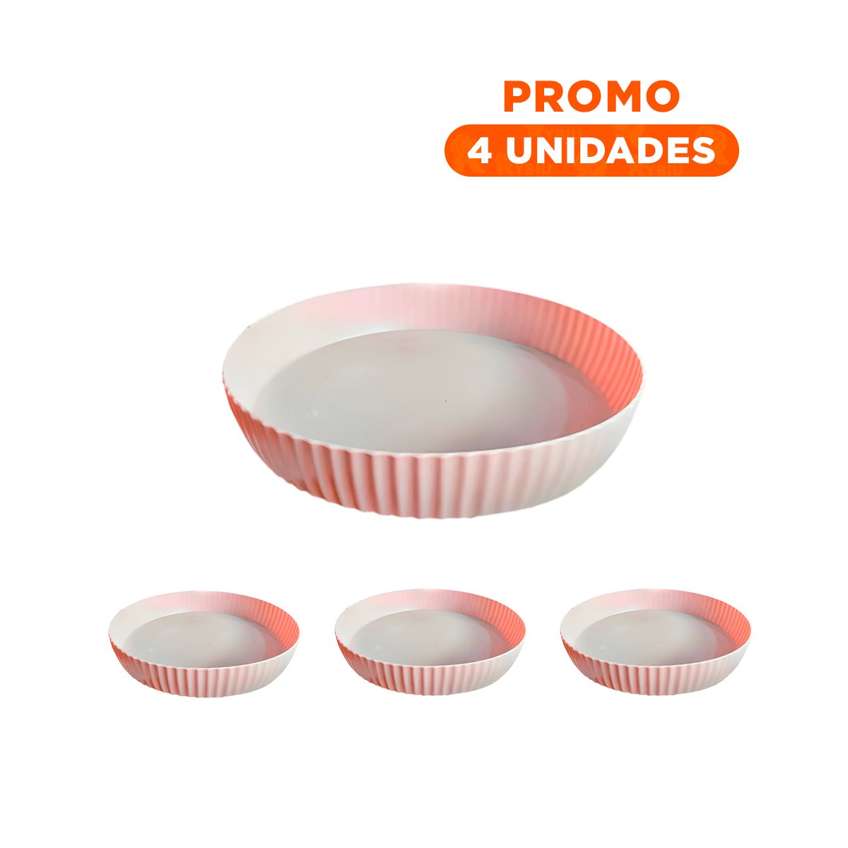 PACK4 BASE PARA ESPECIAS PLASTICO 30.5X6X30.5CM USO DIARIO ROSADO - 1