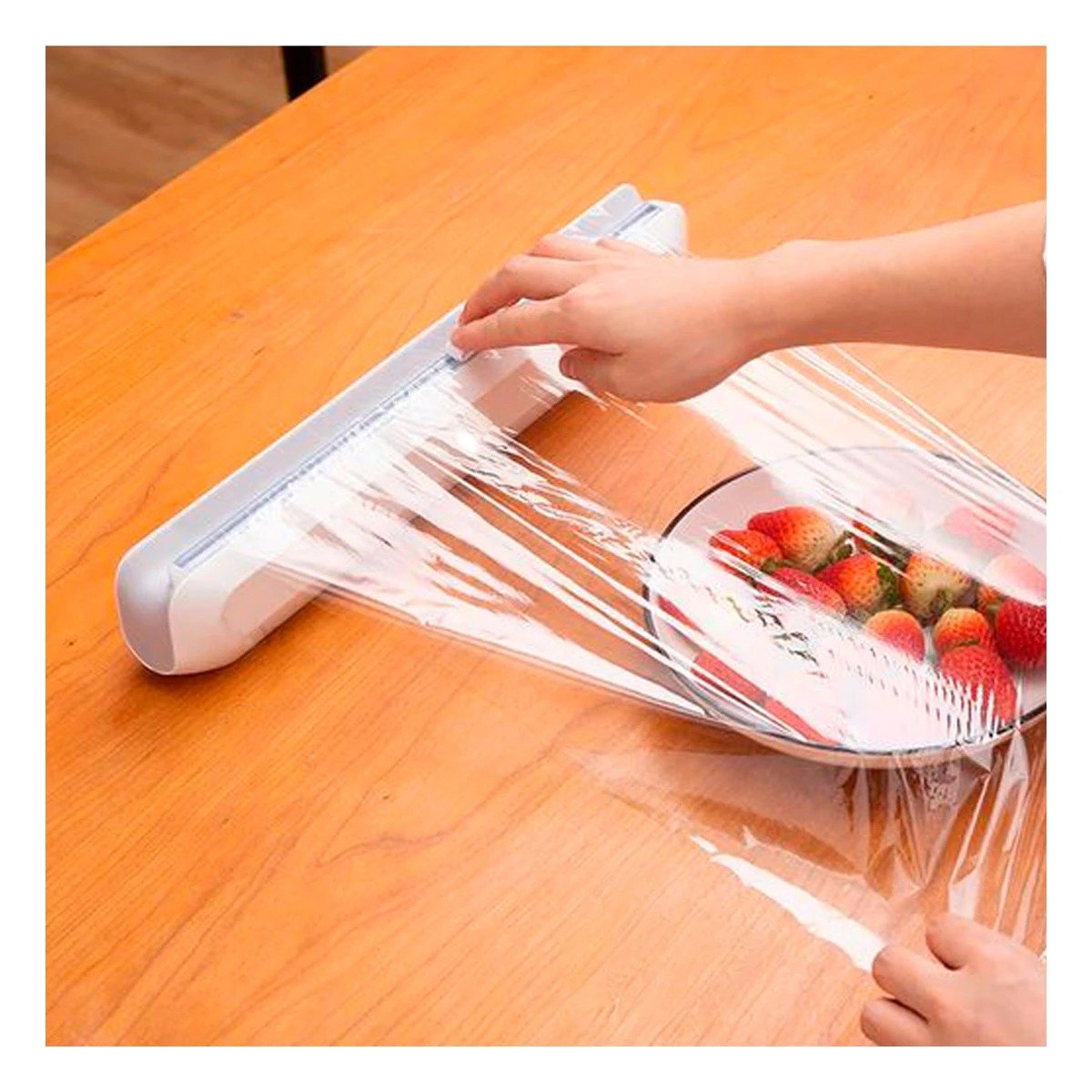 EQUIPO DISPENSADOR PARA CORTE DE FILM Y PAPEL ALUMINIO EN COCINA DE CASA Y+PAPEL REGALO - 1