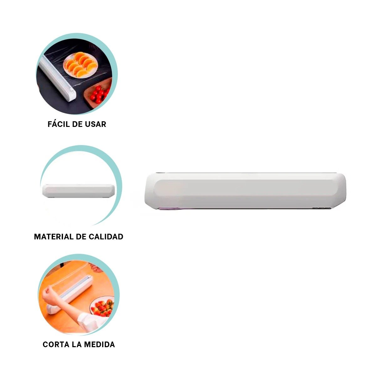 EQUIPO DISPENSADOR PARA CORTE DE FILM Y PAPEL ALUMINIO EN COCINA DE CASA Y+PAPEL REGALO - 5