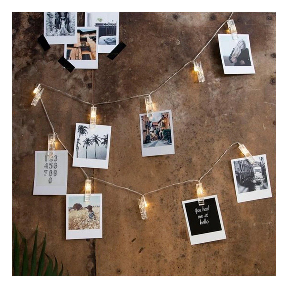PACK4 CASA LED CON 20 CLIPS PARA FOTOS 3 METROS CON LUZ BLANCA Y CALIDA Y+REGALO STICKER - 5