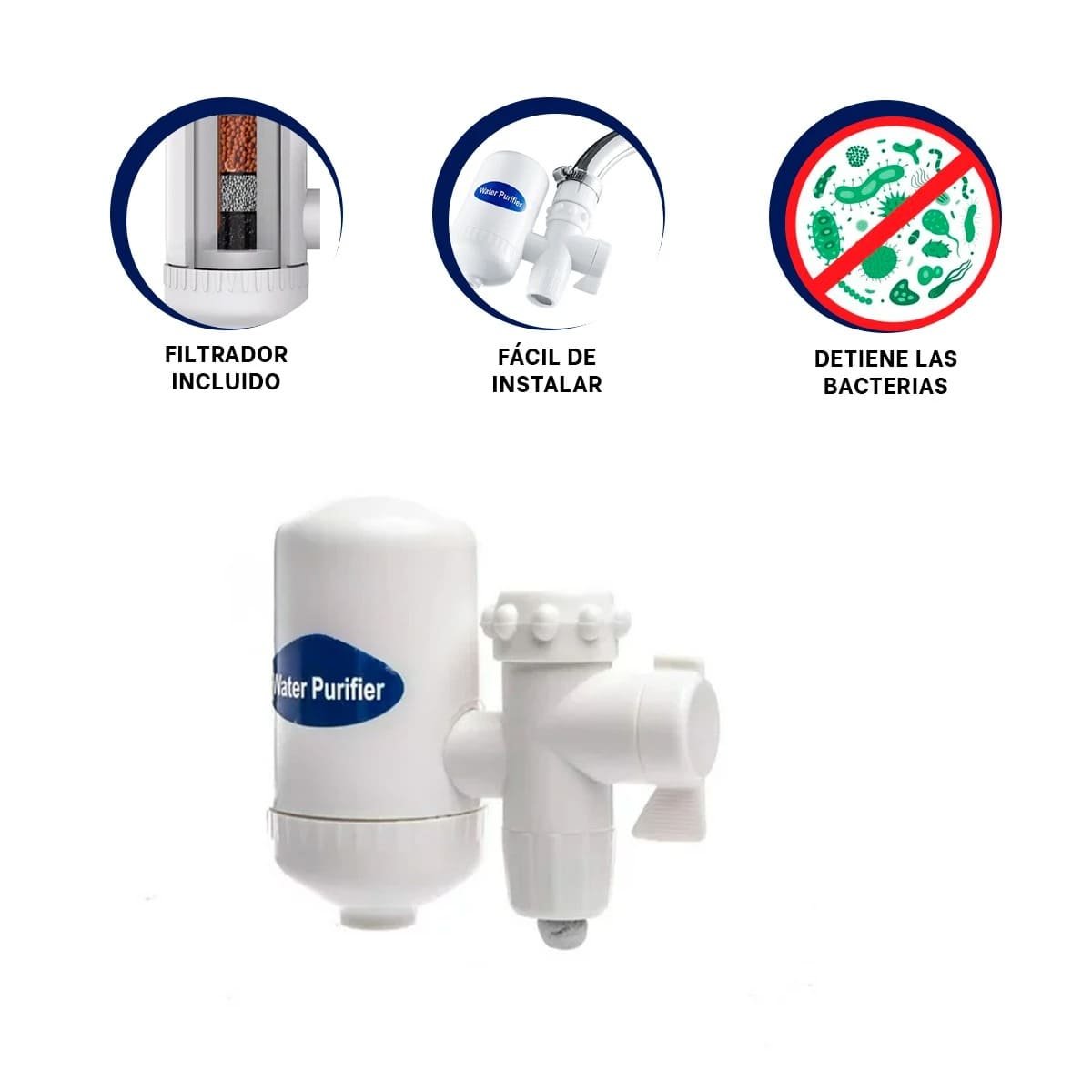 DISPOSITIVO DE AGUA BLANCO PARA HOGAR Y COCINA CON FILTRO LIMPIO Y FACIL USO Y+POST IT - 5