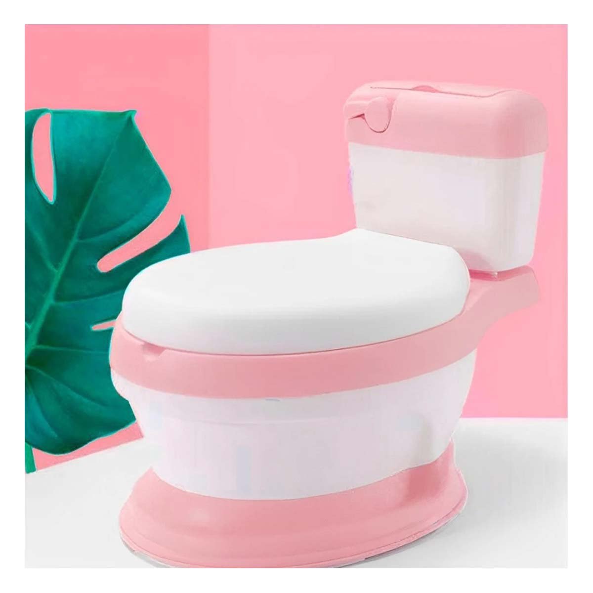 INODORO INFANTIL COLOR ROSADO PARA HOGAR CON DISENO COMODO Y USO DIARIO SEGURO - 1