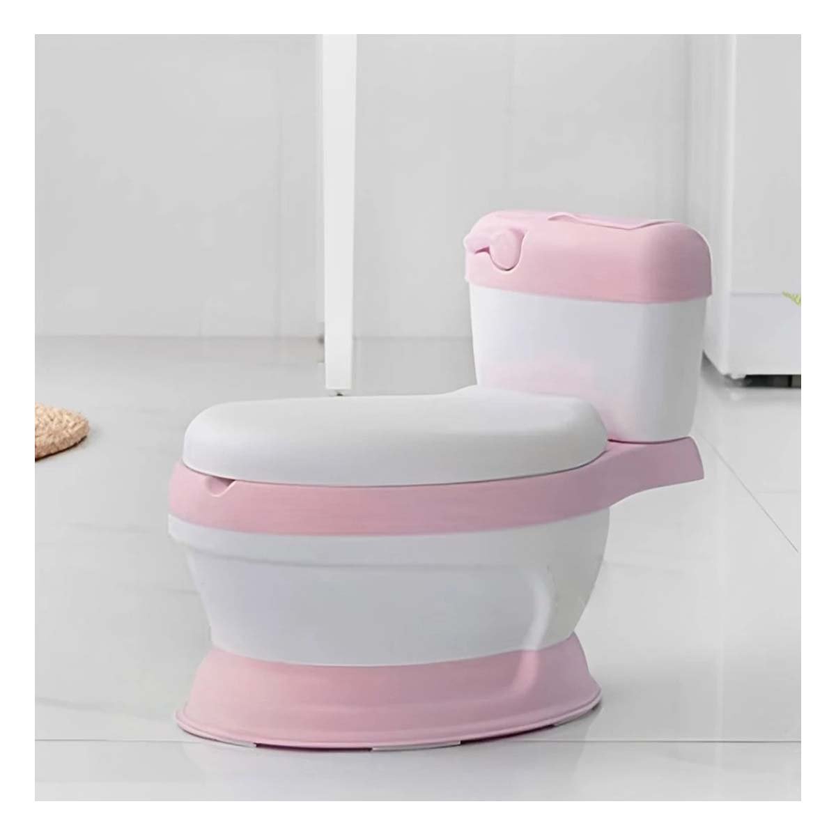 INODORO INFANTIL COLOR ROSADO PARA HOGAR CON DISENO COMODO Y USO DIARIO SEGURO - 3