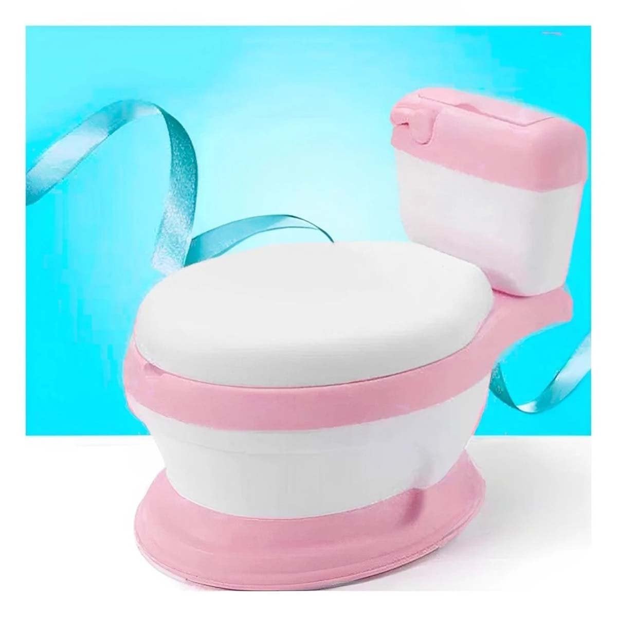 TOILET INFANTIL ROSADO PARA HOGAR CON FORMATO COMODO Y USO DIARIO SEGURO Y+POST IT - 1
