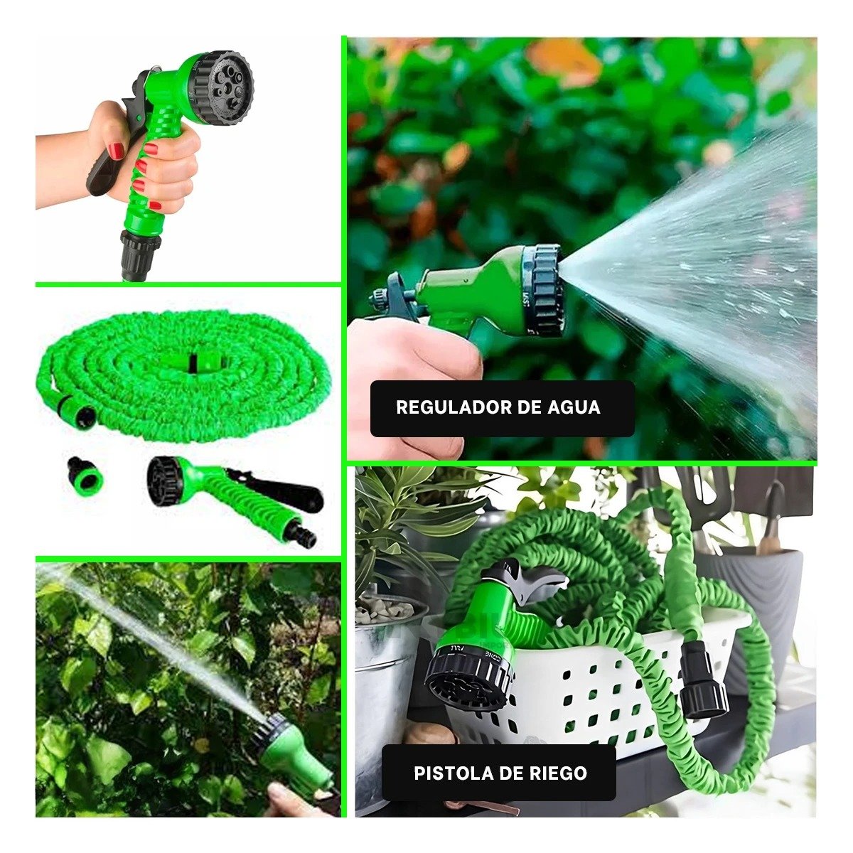 MANGUERA EXPANDIBLE PARA RIEGO DE JARDIN Y LIMPIEZA DE PATIOS EN CASA HOGAR - 2
