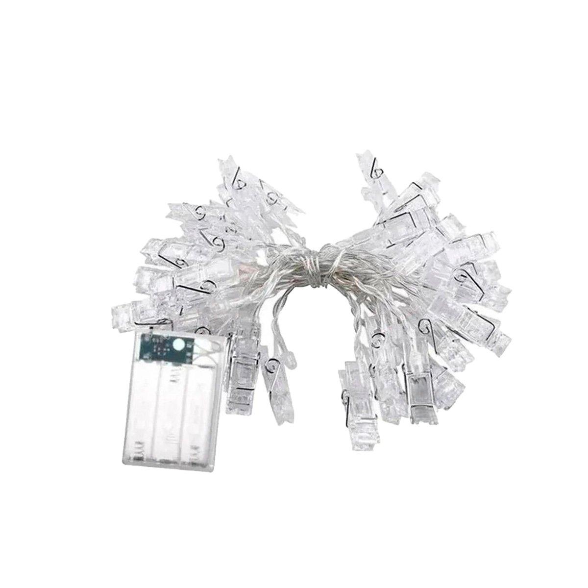 PACK12 MODERNO LED CON 20 CLIPS PARA FOTOS 3 METROS PARA SALA Y DORMITORIO Y+REGALO STICKER - 2