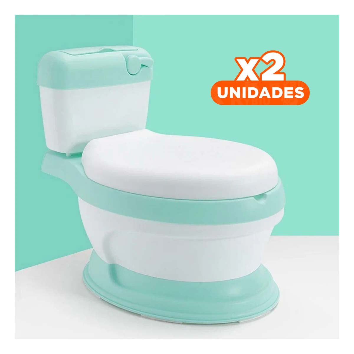 PACK2 EQUIPO INFANTIL VERDE PARA HOGAR CON DISENO PRACTICO Y USO COMODO Y+PAPEL REGALO - 1