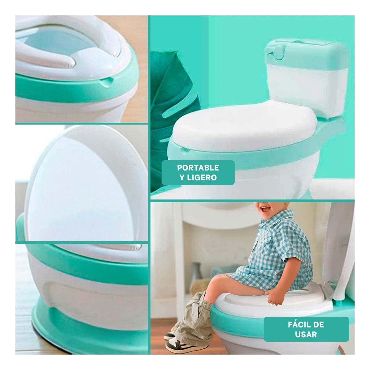 PACK2 EQUIPO INFANTIL VERDE PARA HOGAR CON DISENO PRACTICO Y USO COMODO Y+PAPEL REGALO - 3