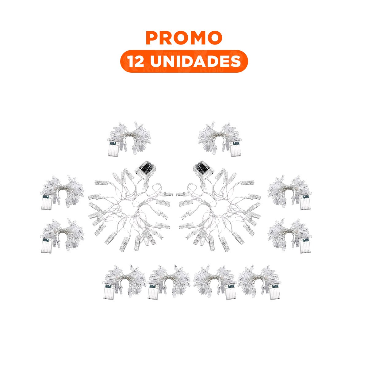 PACK12 INTERIOR LED CON 20 CLIPS PARA FOTOS 3 METROS MULTICOLOR PARA HOGAR - 1