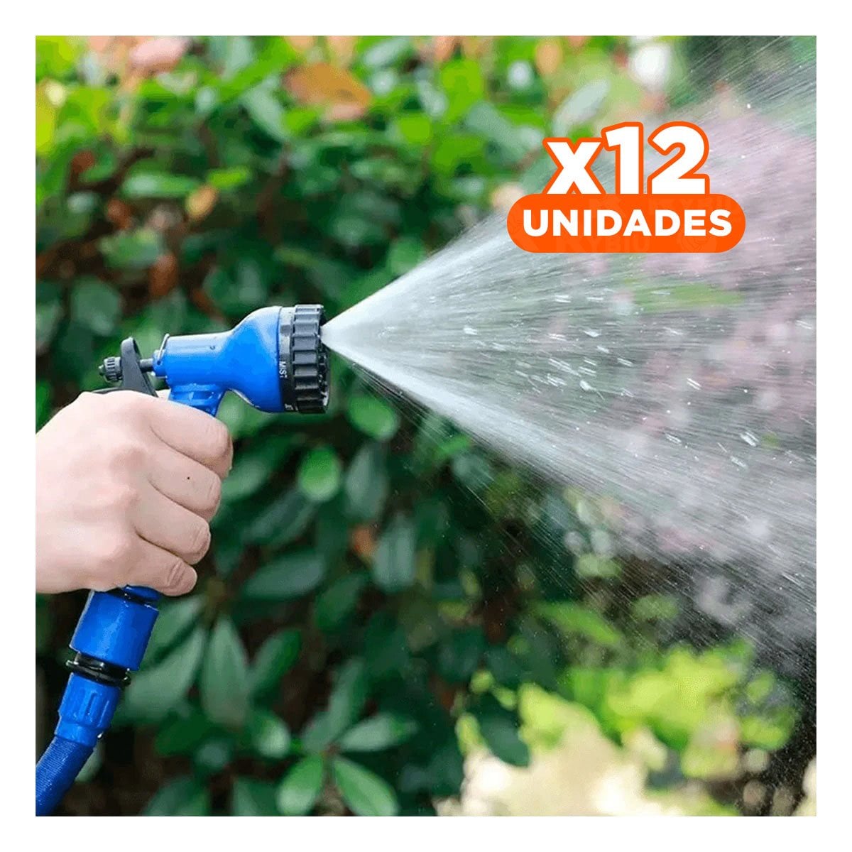 PACK12 CONDUCTO AGUA 30 METROS - AZUL FLEXIBLE PARA PLANTAS Y JARDIN Y+REGALO STICKER - 1