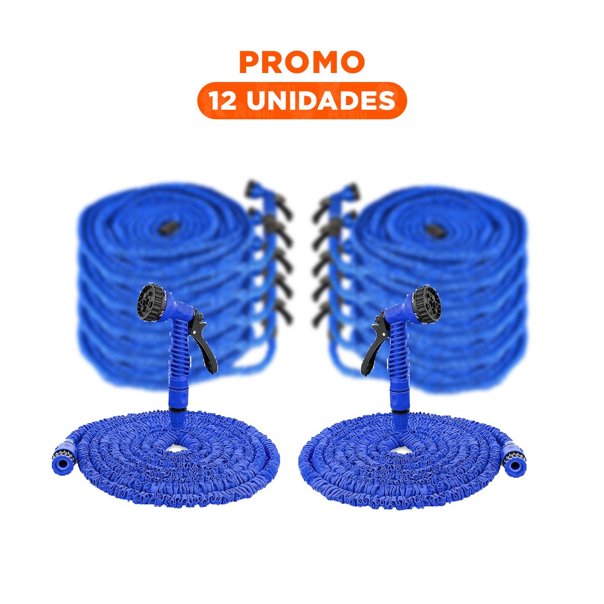 PACK12 TUBO VERDE 30 METROS - AZUL PARA USO EXTERIOR EN HOGAR - 1