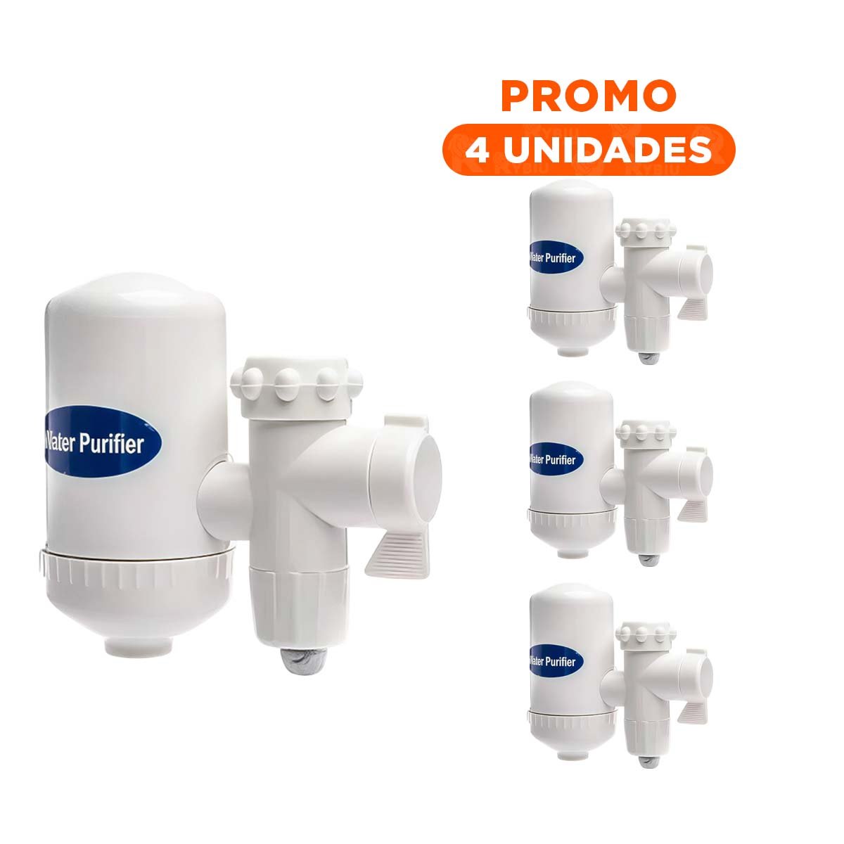 PACK4 ACCESORIO DE AGUA BLANCO PARA HOGAR CON FILTRADO CONTINUO Y FACIL MANEJO - 1