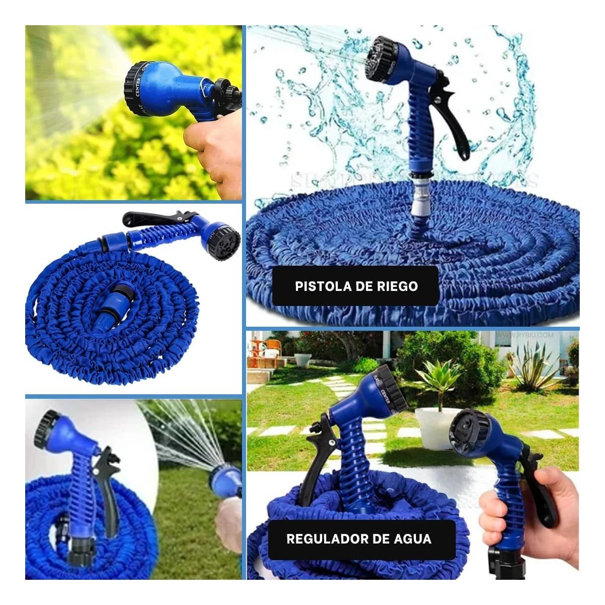 TUBO EXPANDIBLE PARA RIEGO DE JARDÍN Y LIMPIEZA DE ESPACIOS EXTERIORES DEL HOGAR Y+PAPEL REGALO - 3