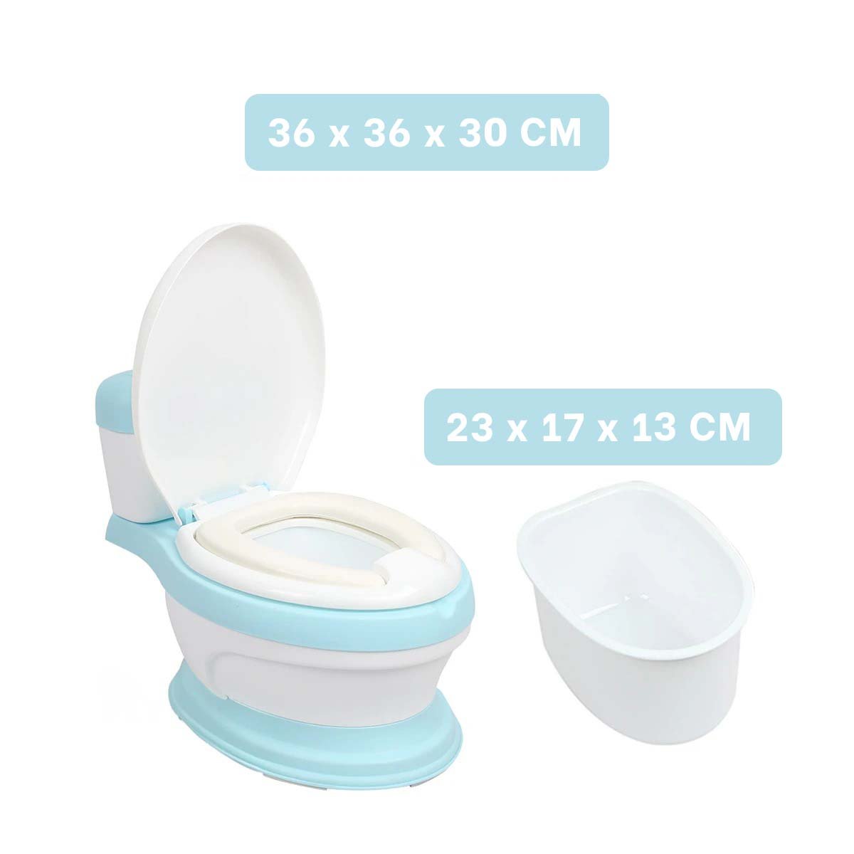 RETRETE INFANTIL CELESTE PARA ENTRENAMIENTO EN HOGAR CON USO COMODO Y+REGALO STICKER - 4
