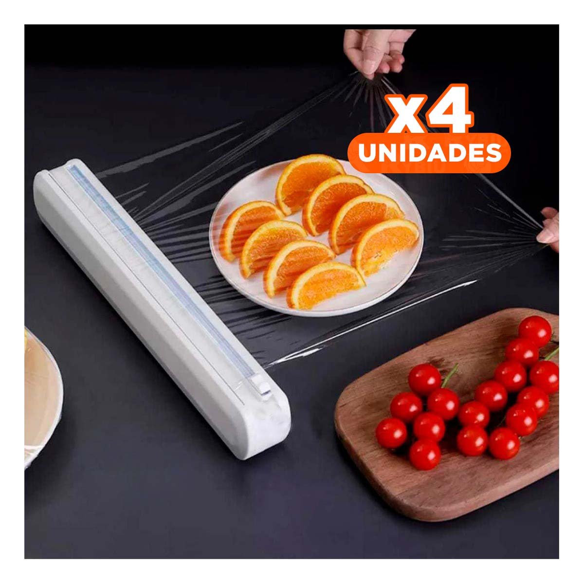 PACK4 IMPLEMENTO DISPENSADOR CON CORTADOR PARA FILM Y PAPEL ALUMINIO Y+PAPEL REGALO - 1