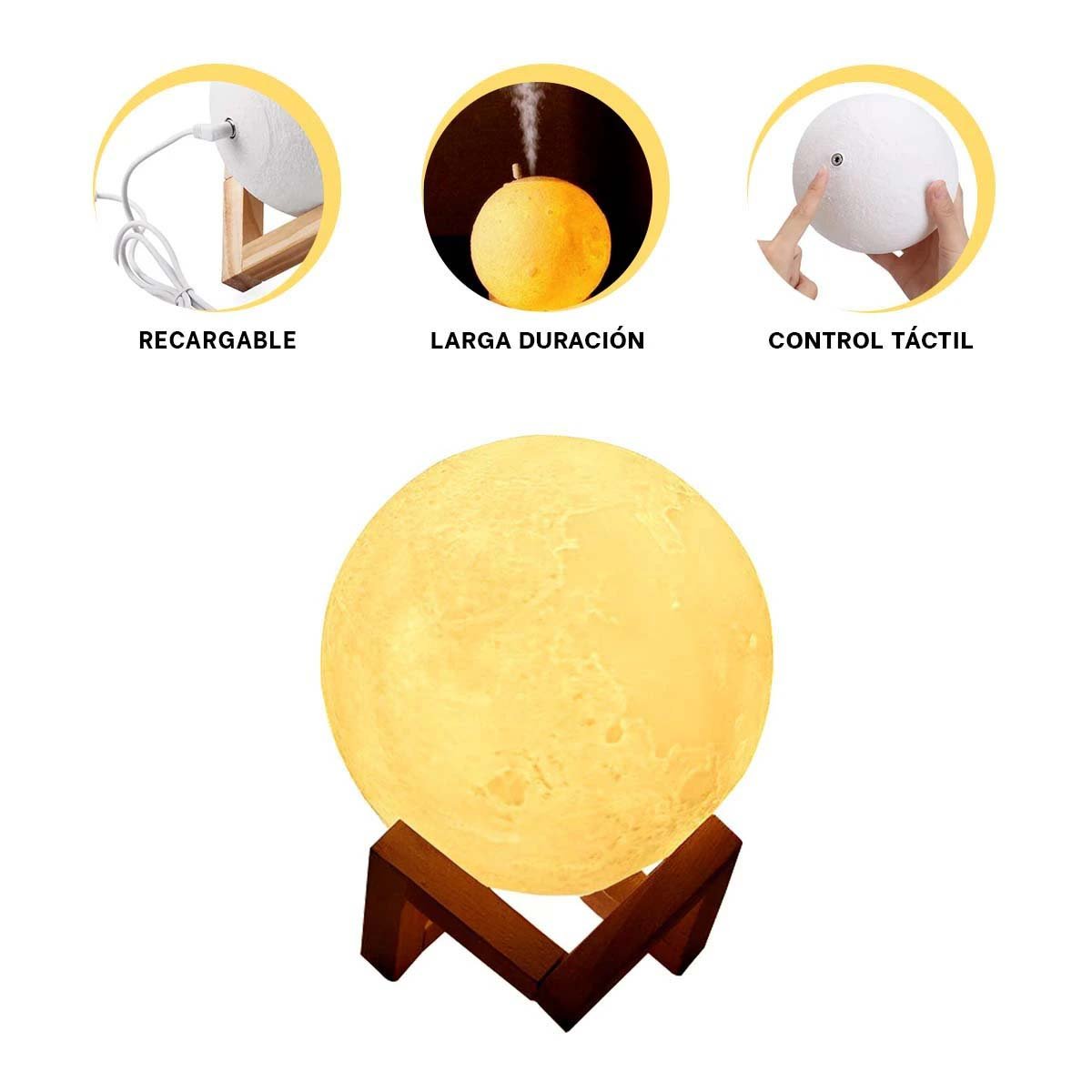 HUMIDIFICADOR LAMPARA DECORATIVA EN FORMA DE LUNA PARA AMBIENTE INTERIOR Y+POST IT - 5