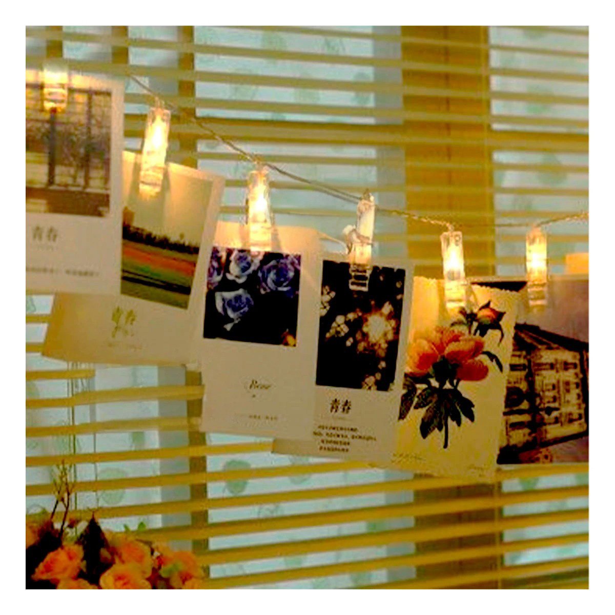 PACK2 ILUMINACION LED CON 20 CLIPS PARA FOTOS 3 METROS BLANCA PARA AMBIENTE Y+REGALO STICKER - 3