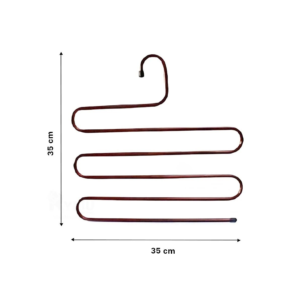 COLGADOR MULTIFUNCIONAL TIPO S MARRON PARA ROPA Y ACCESORIOS EN SALA Y COCINA Y+REGALO STICKER - 4