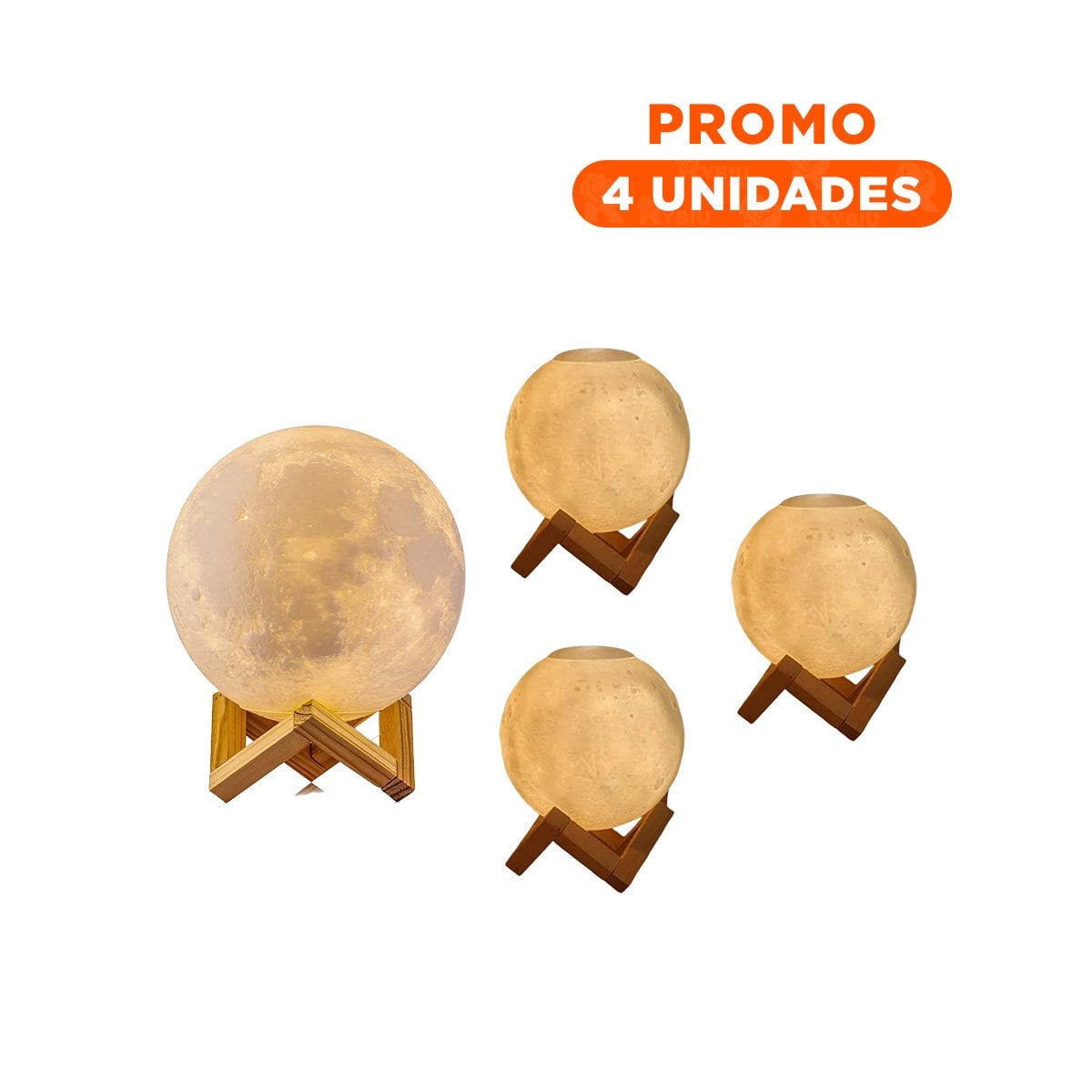PACK4 ACCESORIO HUMIDIFICANTE CON LUZ LUNAR PARA ESPACIOS DE CASA - 1