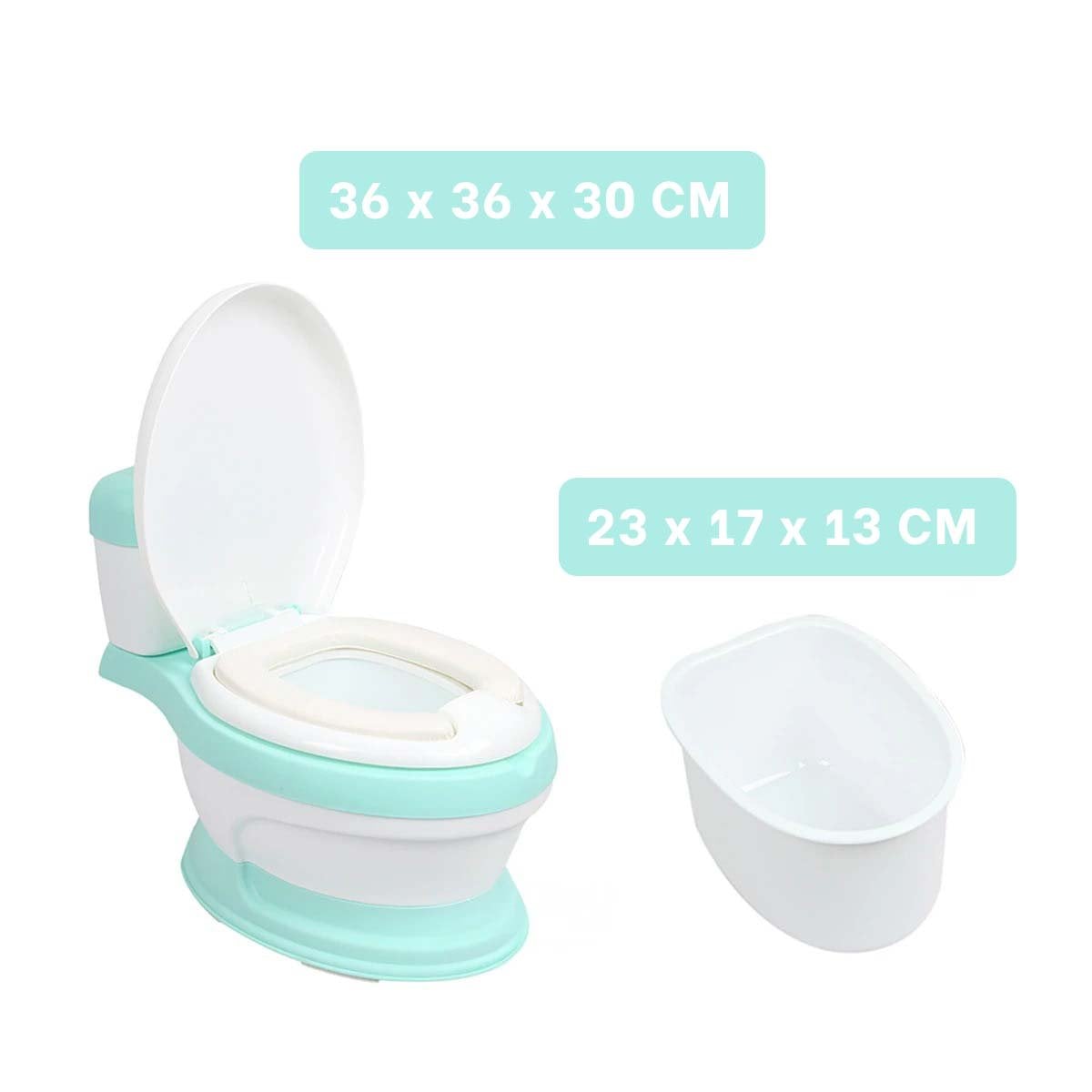 RETRETE INFANTIL VERDE LIGERO PARA CASA FACIL DE USAR Y LIMPIAR A DIARIO Y+REGALO STICKER - 4