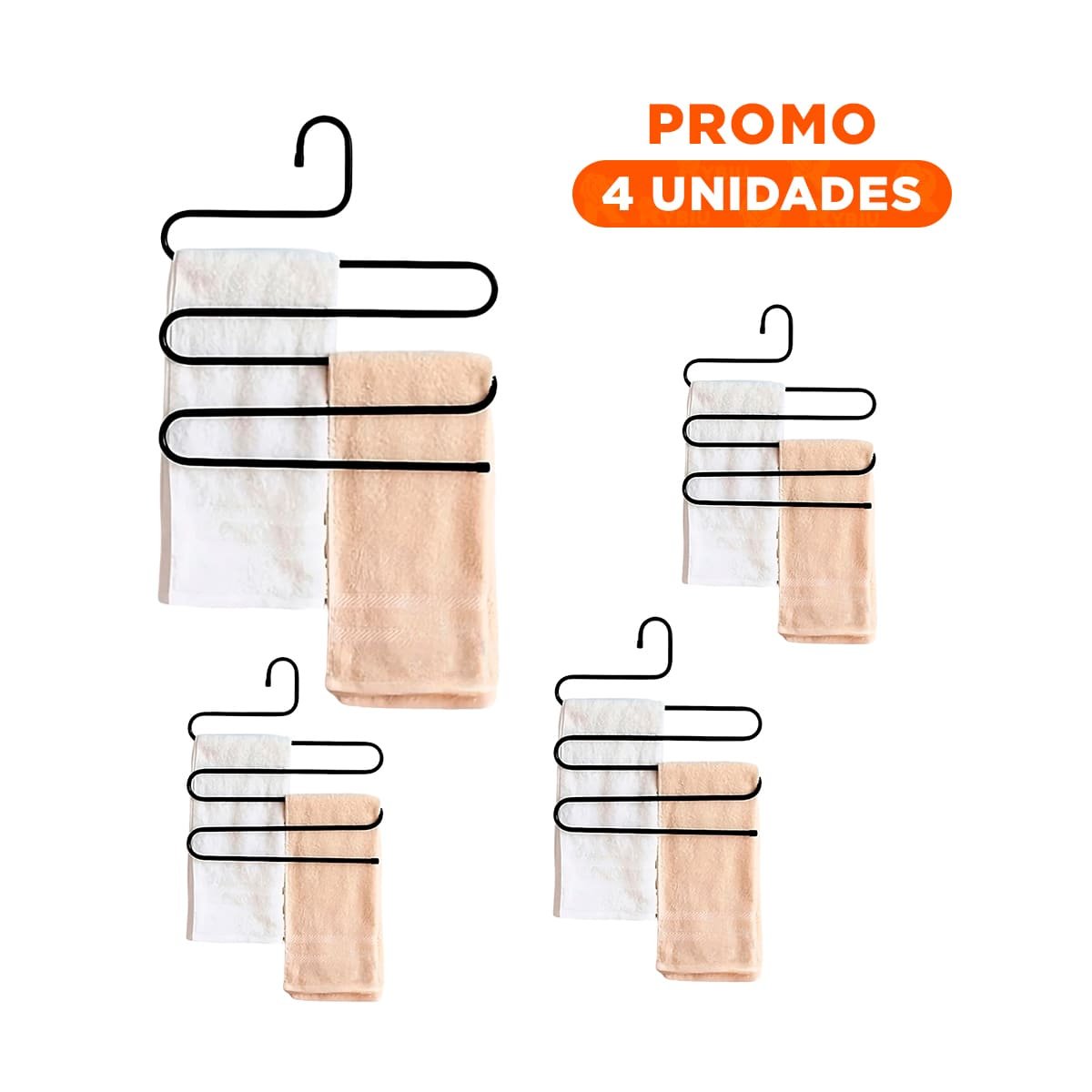 PACK4 ARTICULO MULTIFUNCIONAL TIPO S MULTI USO PARA ACCESORIOS NEGRO - 1