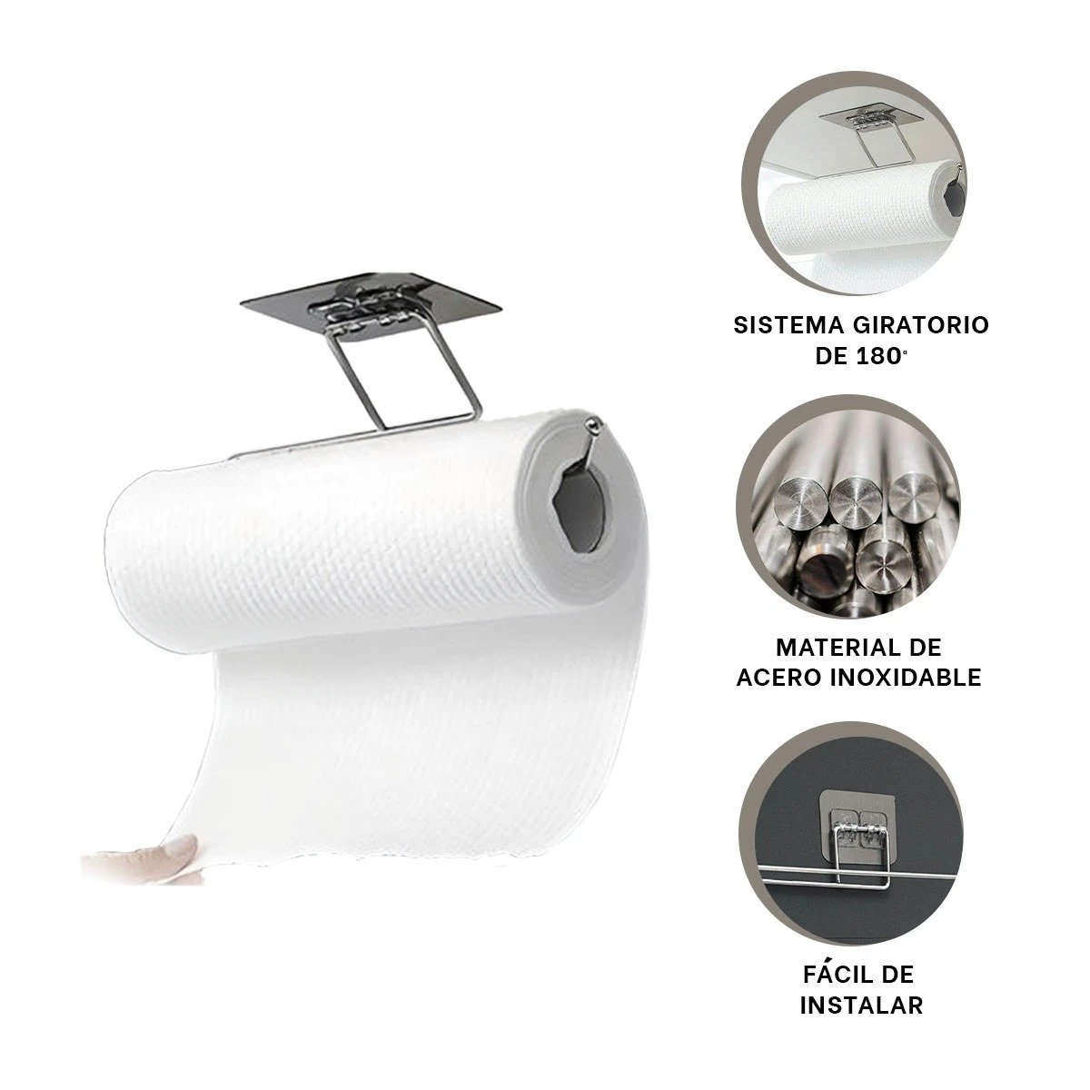 ORGANIZADOR INDIVIDUAL DE PAPEL TOALLA DISENO COMPACTO FUNCIONAL COCINA HOGAR Y+PAPEL REGALO - 5