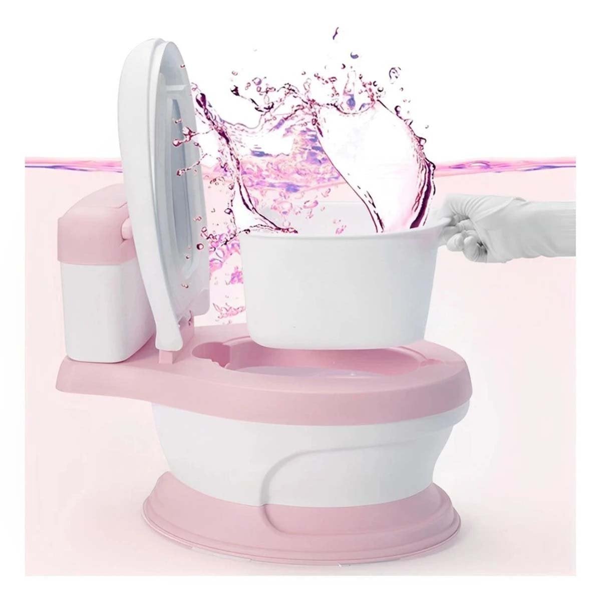 RETRETE INFANTIL ROSADO PARA HOGAR CON TAMANO COMPACTO Y USO DIARIO COMODO Y+REGALO STICKER - 2