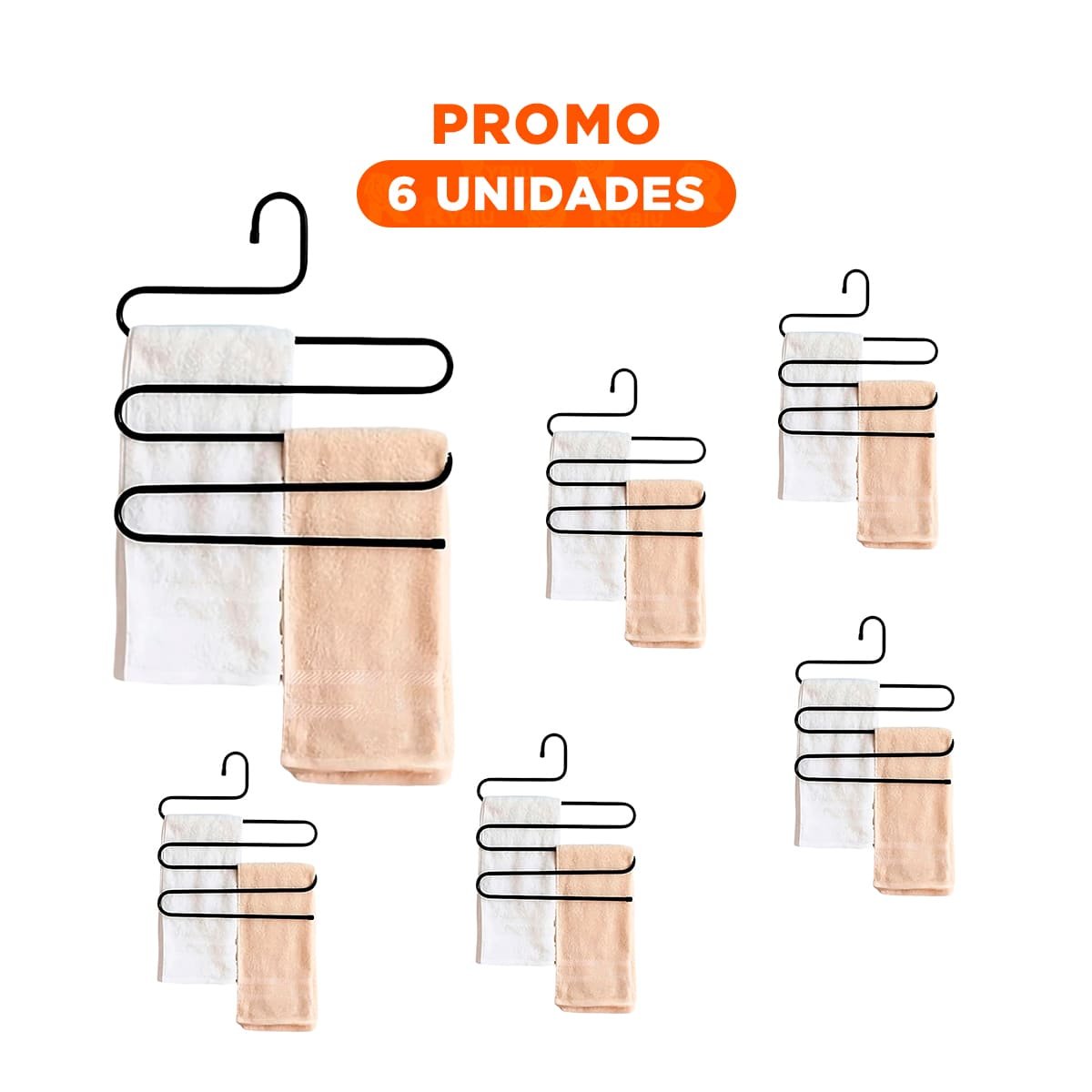 PACK6 EQUIPO COLGANTE TIPO S ORGANIZADOR PARA ACCESORIOS NEGRO Y+REGALO STICKER - 1