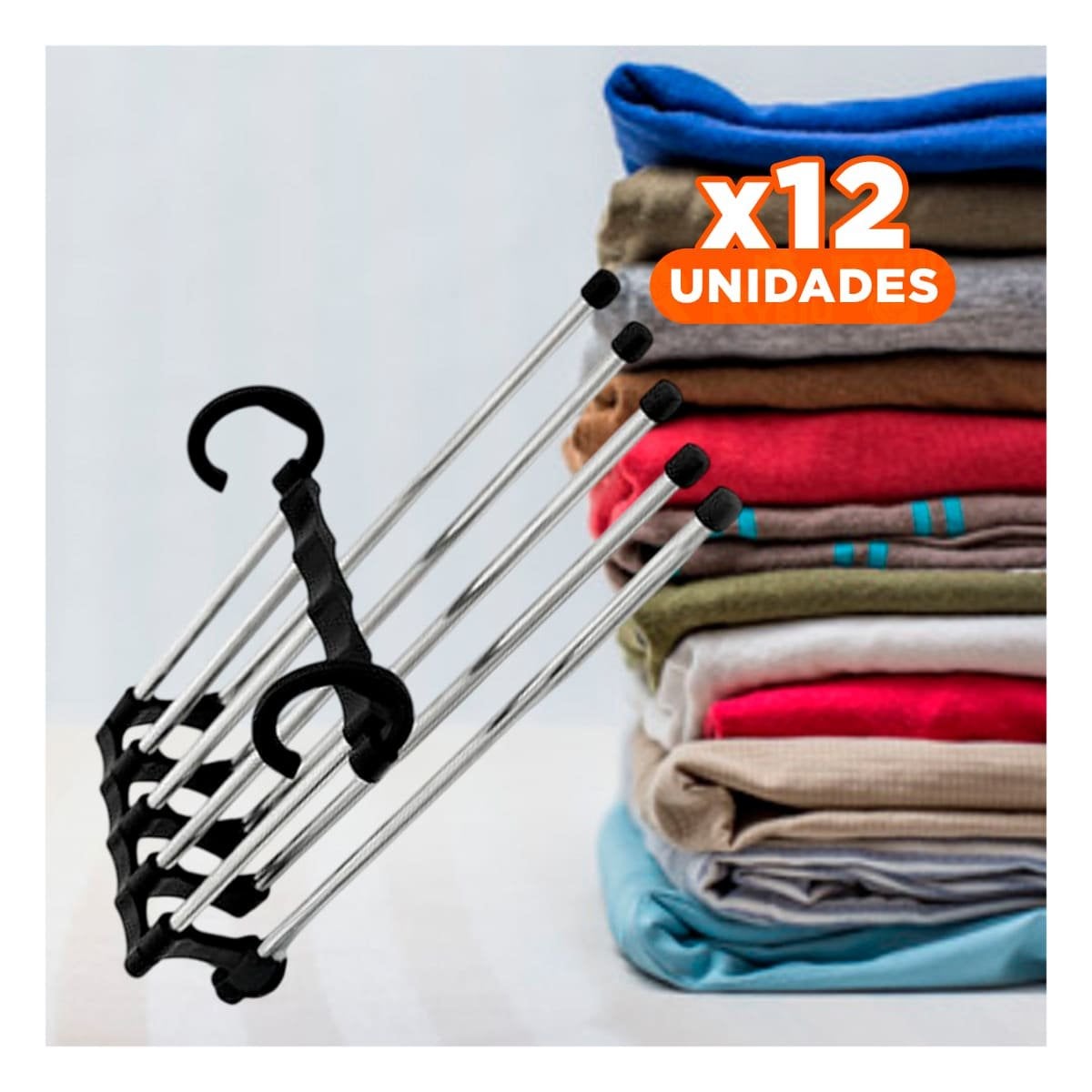 PACK12 ESTRUCTURA MULTIPLE PARA PANTALONES DISENO MAGICO COLOR NEGRO 5 EN 1 Y+PAPEL REGALO - 1
