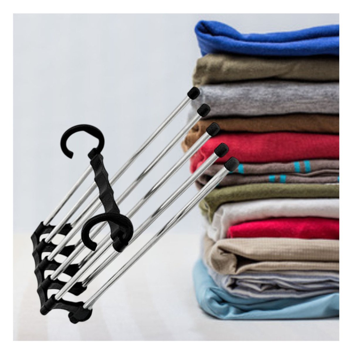 PACK12 ESTRUCTURA MULTIPLE PARA PANTALONES DISENO MAGICO COLOR NEGRO 5 EN 1 Y+PAPEL REGALO - 3