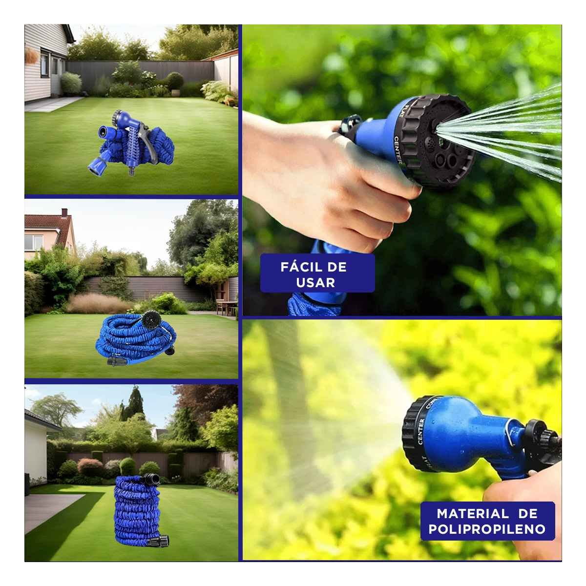PACK6 OPCIÓN DE RIEGO EXTENSIBLE DE 15 METROS PARA JARDINES DEL HOGAR Y+PAPEL REGALO - 3
